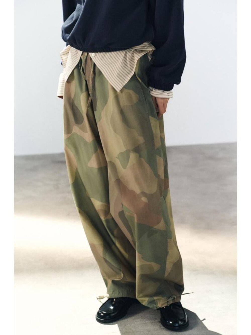 ZARA PRINTED WIDE-LEG DRAWSTRING PANTS 6688/212/505